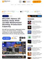 MicroBT Opens US Online Shop With 10,000 Whatsminer Monthly Production Capacity – Mining Bitcoin News