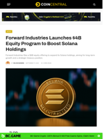Forward Industries Launches $4B Equity Program to Boost Solana