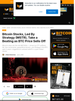 Bitcoin Stocks, Led By Strategy (MSTR), Take A Beating As BTC Price Sells Off 