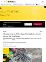 Altcoin strength builds as HYPE, JTO climb, BTC price consolidates, dollar falls: Crypto Markets Today