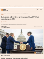 U.S. crypto bill revives in Senate as CLARITY Act odds jump to 35% - AMBCrypto