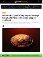 Bitcoin (BTC) Price: Dip Buyers Emerge but Charts Point to Potential Drop to $107,000 - CoinCentral