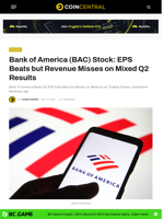 Bank of America (BAC) Stock: EPS Beats but Revenue Misses on Mixed Q2 Results