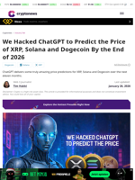 We Prompted ChatGPT: XRP, Solana and Dogecoin Prices in 2026