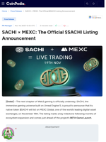 SACHI × MEXC: The Official $SACHI Listing Announcement