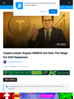 Crypto Lawyer Argues GENIUS Act Sets The Stage For DeFi Expansion | Bitcoinist.com