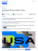 US Crypto Stocks to Watch Today: CIFR, ABTS, BTBT