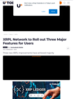 XRPL Network to Roll out Three Major Features for Users - U.Today