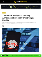 TSM Stock Analysis: Company Announces European Chip Design Facility - CoinCentral