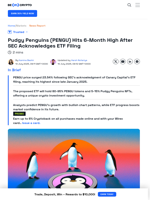PENGU Price Skyrockets After SEC Acknowledges ETF Filing