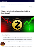 Why A Major Decline Seems Inevitable In Zcash Price?