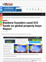 Bankera founders used ICO funds on global property buys: Report - The Crypto News Wire