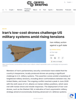 Iran's low-cost drones challenge US military systems amid rising tensions
