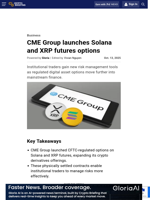 CME Group launches Solana and XRP futures options