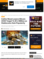 Cathie Wood Lowers Bitcoin 2030 Target To $1.2 Million