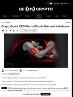 Analyst Gives Warning on Bitcoin Demand, Traders Missed This