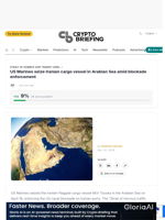US Marines seize Iranian cargo vessel in Arabian Sea amid blockade enforcement