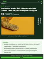 Bitcoin to $2 Million? Tom Lee Thinks So, But Analysts Disagree | CCN.com