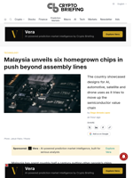 Malaysia unveils six homegrown chips in push beyond assembly lines