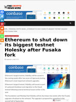 Ethereum to shut down its biggest testnet Holesky after Fusaka fork - The Crypto News Wire