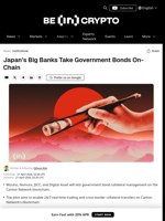 Japan's Big Banks Take Government Bonds On-Chain - BeInCrypto