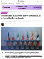 G7 finance ministers set to simulate AI cyberattacks on banks - Coinfea