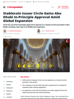 Circle Secures Abu Dhabi Approval Amid Global Expansion
