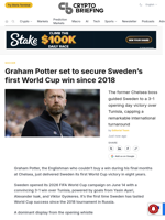 Graham Potter set to secure Sweden's first World Cup win since 2018