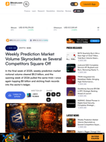 Weekly Prediction Market Volume Skyrockets as Several Competitors Square Off – Crypto News Bitcoin News
