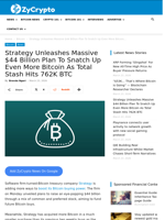 Strategy Unleashes Massive $44 Billion Plan To Snatch Up Even More Bitcoin As Total Stash Hits 762K BTC ⋆ ZyCrypto