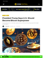President Trump Says U.S. Should Become Bitcoin Superpower - CoinCentral