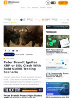 Peter Brandt Ignites XRP or SOL Clash With Bold $100K Trading Scenario – Featured Bitcoin News