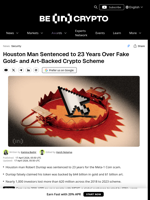 Fake Gold-Backed Crypto Scam Lands Texas Man 23-Year Term