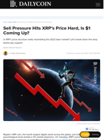 Sell Pressure Hits XRP’s Price Hard, Is $1 Coming Up? - DailyCoin
