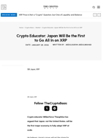 Crypto Educator: Japan Will Be the First to Go All In on XRP