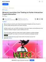 Binance Launches Live Trading With Livestreaming Integration