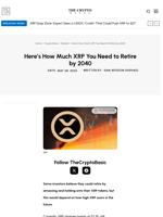 Here’s How Much XRP You Need to Retire by 2040