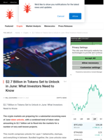 $2.7 Billion in Tokens Set to Unlock in June: What Investors Need to Know - NullTX