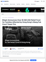 Bitget's $1.54M Relief Fund for Hong Kong Fire Victims