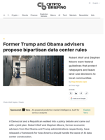 Former Trump and Obama advisers propose bipartisan data center rules