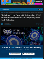 Chainlink Price Eyes $30 amid FTSE Russell Collaboration