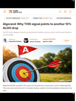 Algorand: Why THIS signal points to another 10% ALGO drop - AMBCrypto