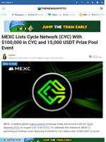MEXC Lists Cycle Network (CYC) With $100,000 in CYC and 15,000 USDT Prize Pool Event