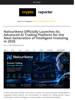 Nalvurikenz Officially Launches Its Advanced AI Trading Platform for the Next Generation of Intelligent Investing in 2026