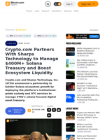 Crypto.com Partners With Sharps Technology to Manage $400M+ Solana Treasury and Boost Ecosystem Liquidity – News Bytes Bitcoin News