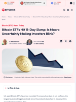 Bitcoin ETFs 11-Day Drop: Macro Uncertainty Making Traders Blink?
