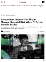 Researchers Propose New Way to Manage Financial Risk When AI Agents Fumble Trades - Decrypt