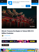 Bitcoin Treasury Era Begins In Taiwan With $10 Million Fundraise