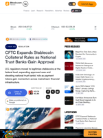 CFTC Expands Stablecoin Collateral Rules as National Trust Banks Gain Approval – Regulation Bitcoin News