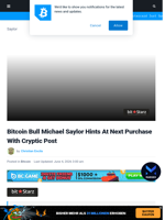Bitcoin Bull Michael Saylor Hints At Next Purchase With Cryptic Post